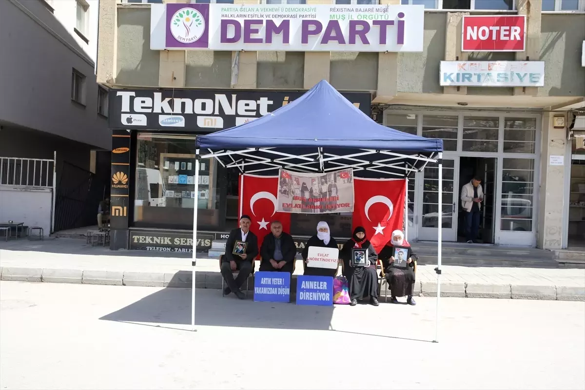 Muş'ta Aileler Kaçırılan Çocukları İçin Eylem Yaptı