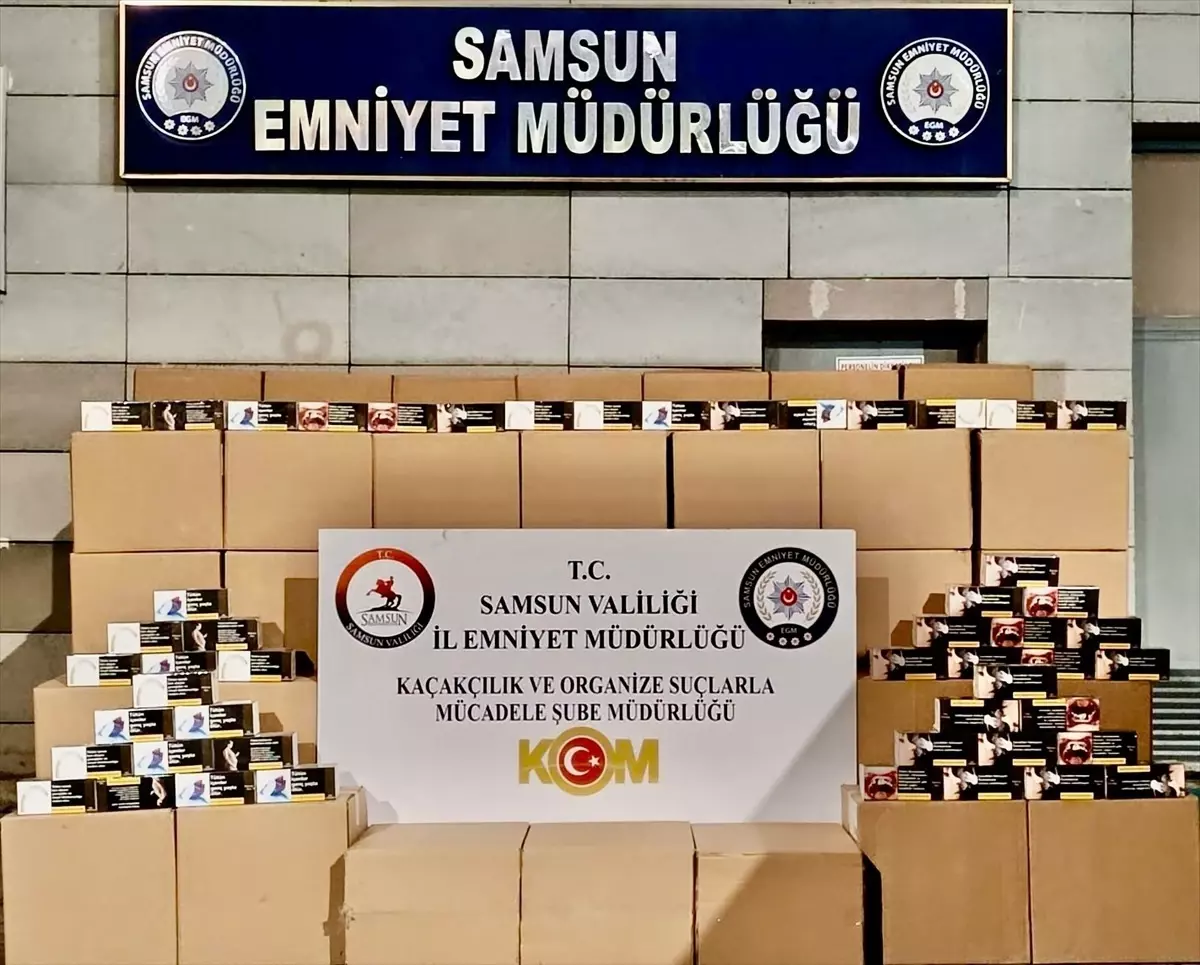 Samsun'da Minibüste 1 Milyon 920 Bin Makaron Ele Geçirildi