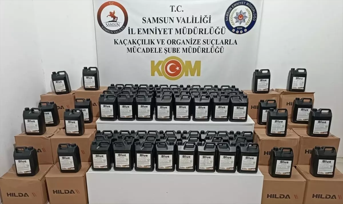Samsun'da 1 Ton Etil Alkol Ele Geçirildi, 2 Gözaltı