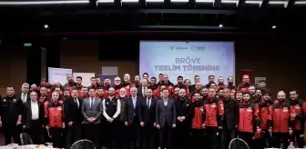 Samsun'da akredite olan İHH arama kurtarma ekibi için bröve takma töreni düzenlendi