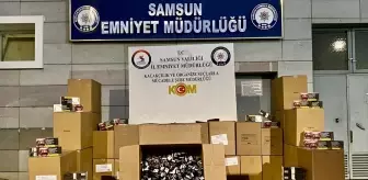 Samsun'da 525 Bin Kaçak Makaron Ele Geçirildi