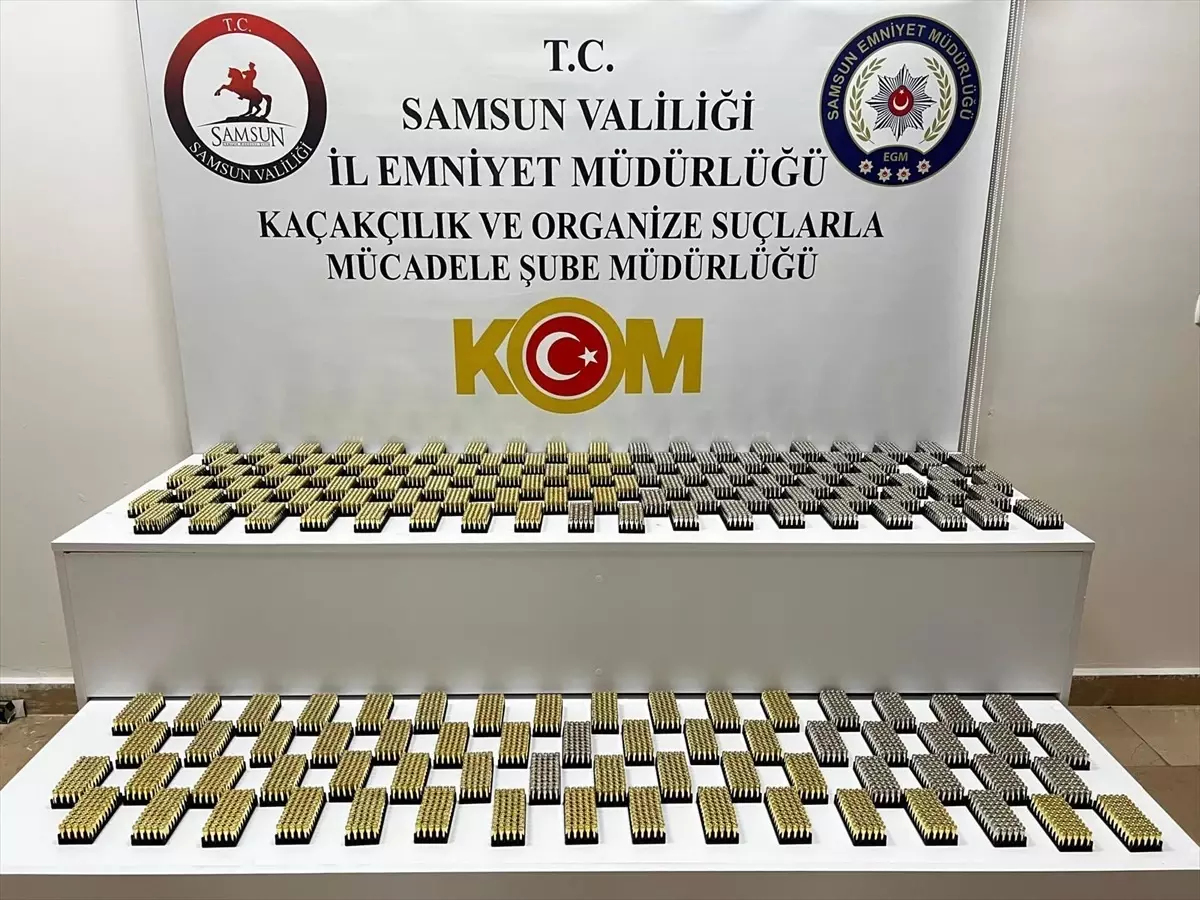 Samsun'da Av Bayisinde 8 Bin 500 Kayıt Dışı Tabanca Fişeği Ele Geçirildi