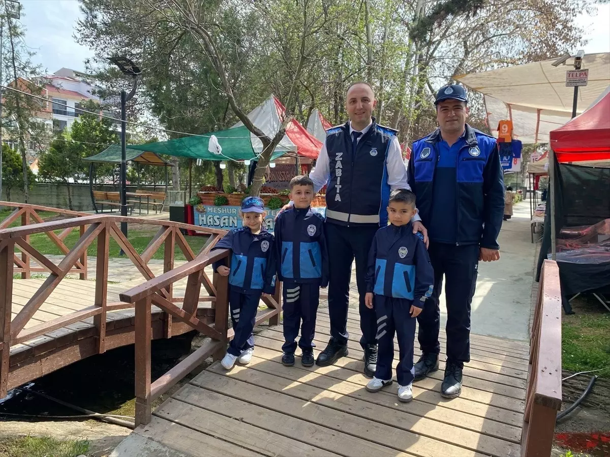 Vezirköprü'de 23 Nisan Etkinliklerinde Çocuklar Zabıta Oldu