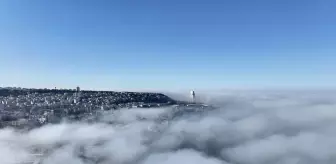 Samsun'da Etkili Olan Sis, Dronla Görüntülendi