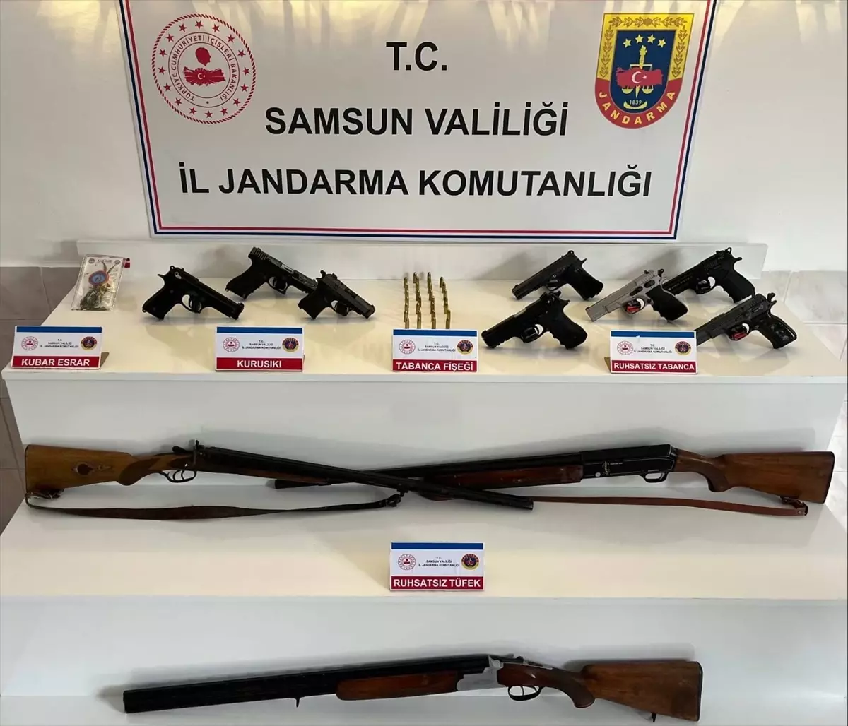 Samsun'da Ruhsatsız Silah Taşıyan 6 Şüpheli Gözaltına Alındı