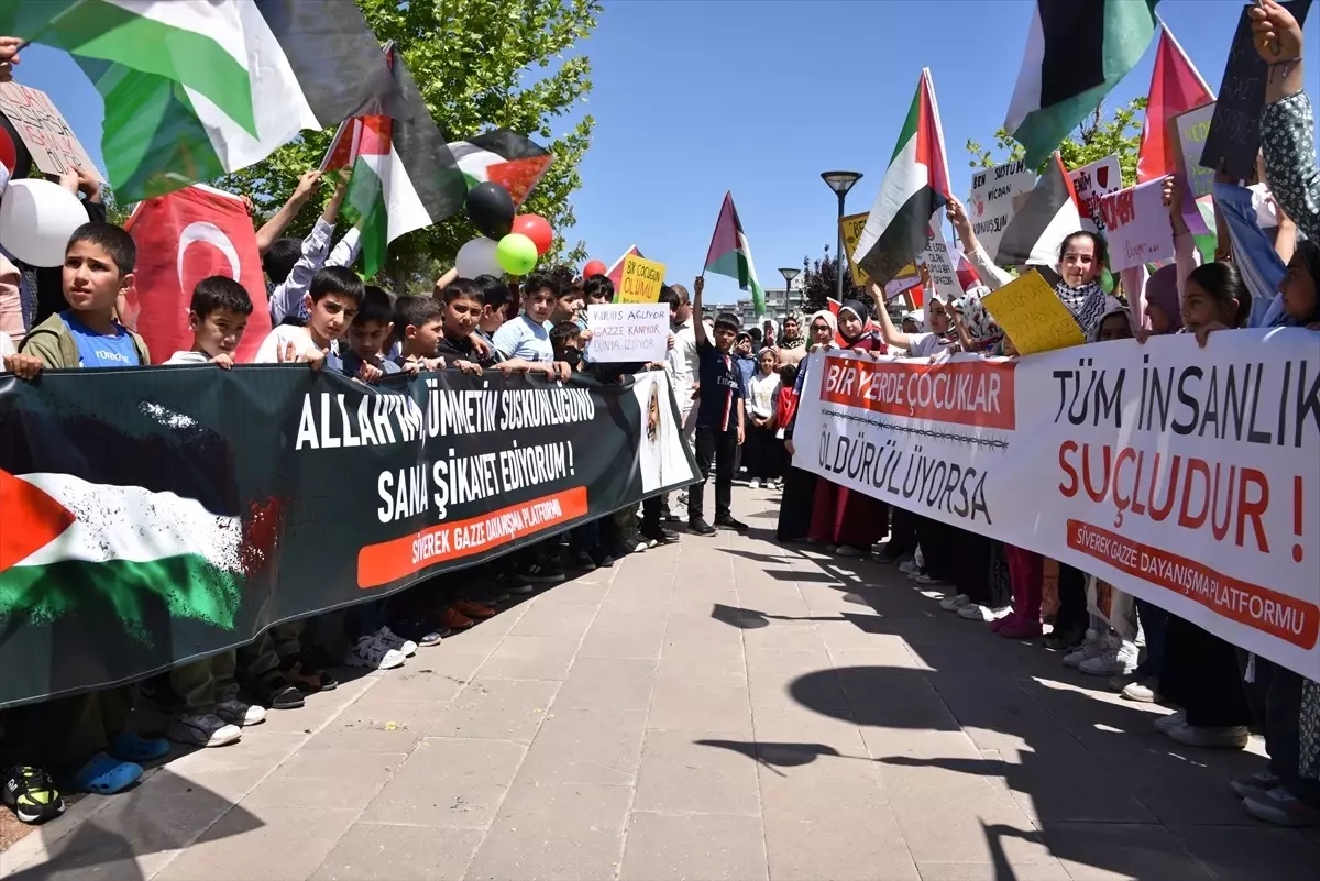 Siverek'te Kadın ve Çocuklardan Gazze'ye Destek Eylemi