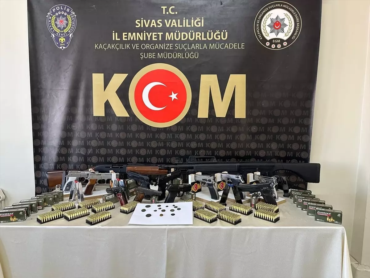 Sivas merkezli silah kaçakçılığı operasyonunda 18 gözaltı