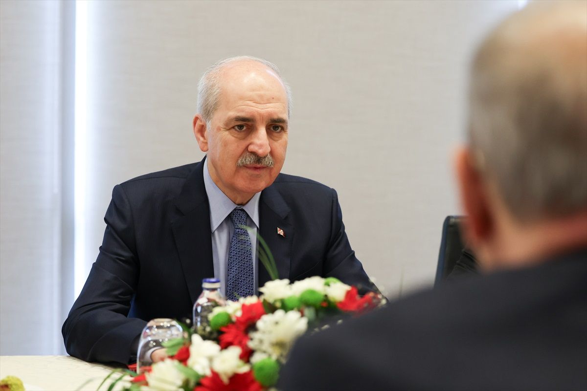 TBMM Başkanı Kurtulmuş, Filistin Ulusal Konseyi Başkanı Fattouh ile görüştü
