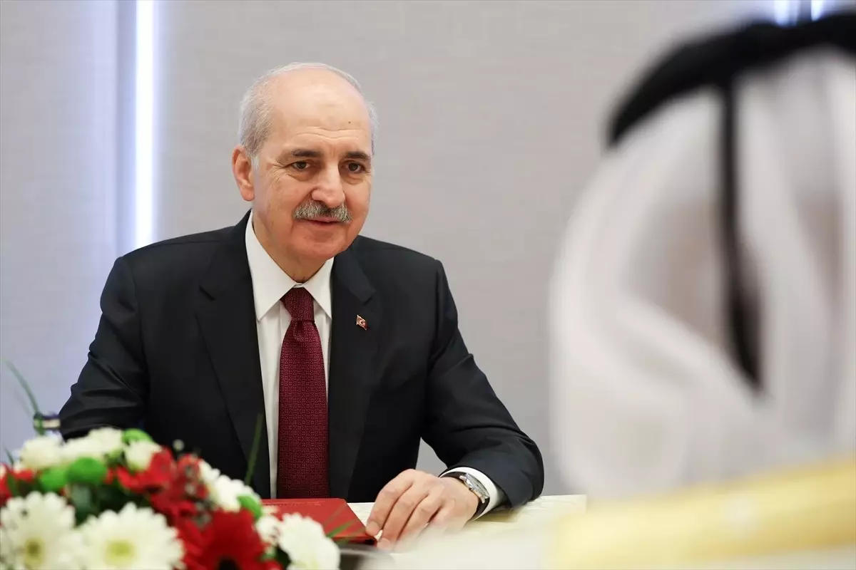 TBMM Başkanı Kurtulmuş, Filistin'i Destekleyen Parlamentolar Grubu Toplantısı'nda Katar ile Görüştü