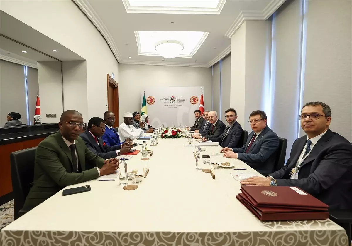TBMM Başkanı Numan Kurtulmuş, Filistin'i Destekleyen Parlamentolar Grubu Toplantısı'nda Senegal ile Görüştü