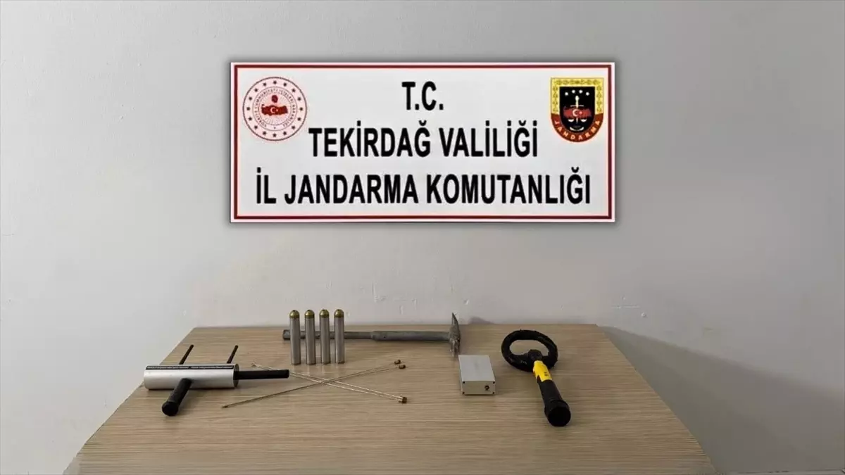 Tekirdağ'da Kaçak Kazı Yapan 4 Şüpheli Suçüstü Yakalandı