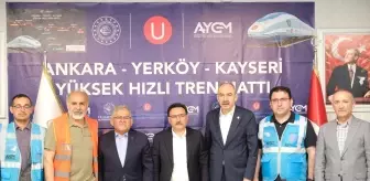 Vali Çiçek ile Başkan Büyükkılıç, hızlı tren şantiyesini inceledi
