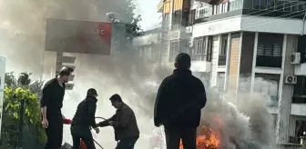Yalova'da Seyir Halindeki Araçta Yangın Çıktı