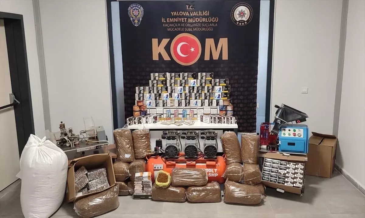 Yalova ve Kocaeli'de Kaçak Sigara Operasyonu: 8 Şüpheli Gözaltında