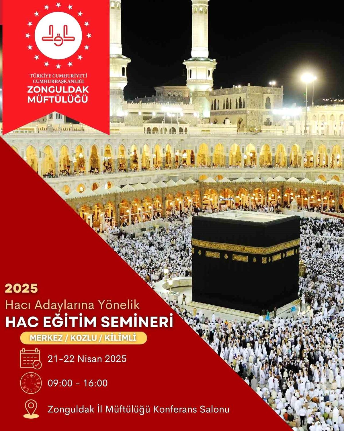 Zonguldak Müftülüğü 2025 Hac Eğitim Semineri Duyuruldu