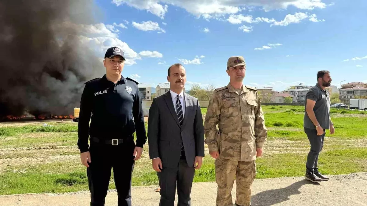 Diyarbakır Lice'de 20 Ton Esrar İmha Edildi