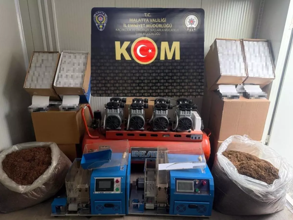 Malatya'da Kaçakçılık Operasyonu: 14 Bin Bandrolsüz Makaron Ele Geçirildi