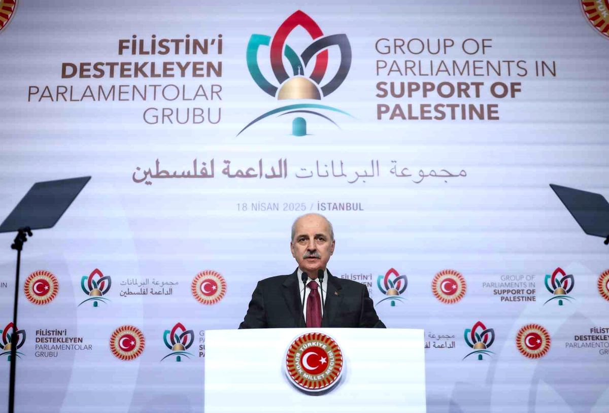 TBMM Başkanı Kurtulmuş, İstanbul'da Filistin'i Destekleyen Parlamentolar Grubu Toplantısında konuştu Açıklaması