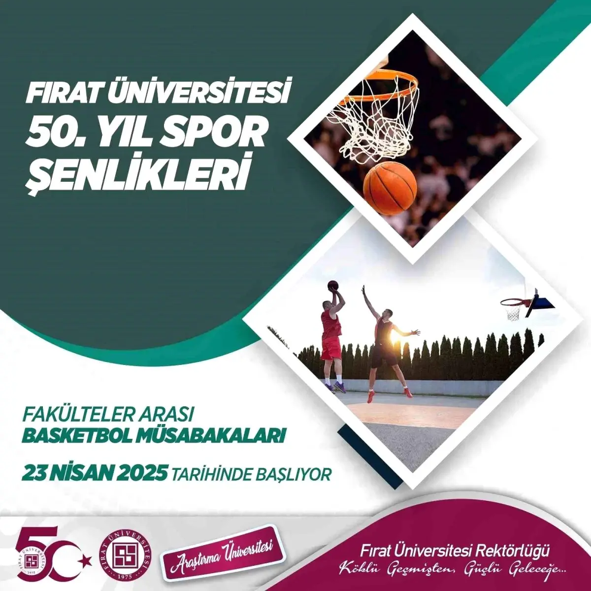 Fırat Üniversitesi 50. Yıl Etkinliklerinde Spor Şenlikleri Başlıyor