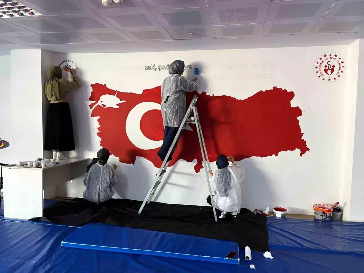 Düzce'de Güreş Salonu Renkleniyor