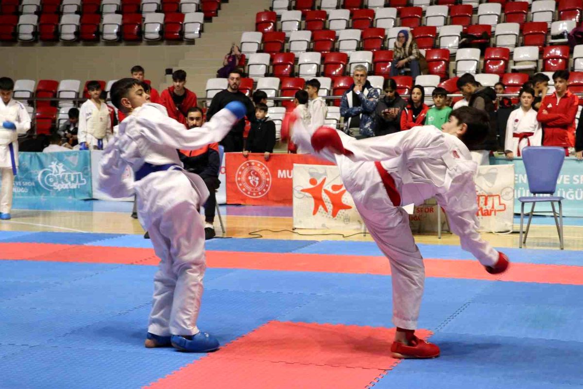 Muş'ta Karate Grup Birinciliği Müsabakaları Başladı
