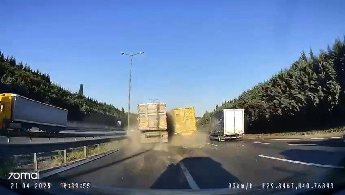 Kocaeli TEM Otoyolu'nda Zincirleme Trafik Kazası
