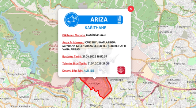 İstanbul KAĞITHANE su kesintisi! 21-22 Nisan İSKİ Kağıthane su kesintisi ne zaman bitecek, sular ne zaman gelecek?