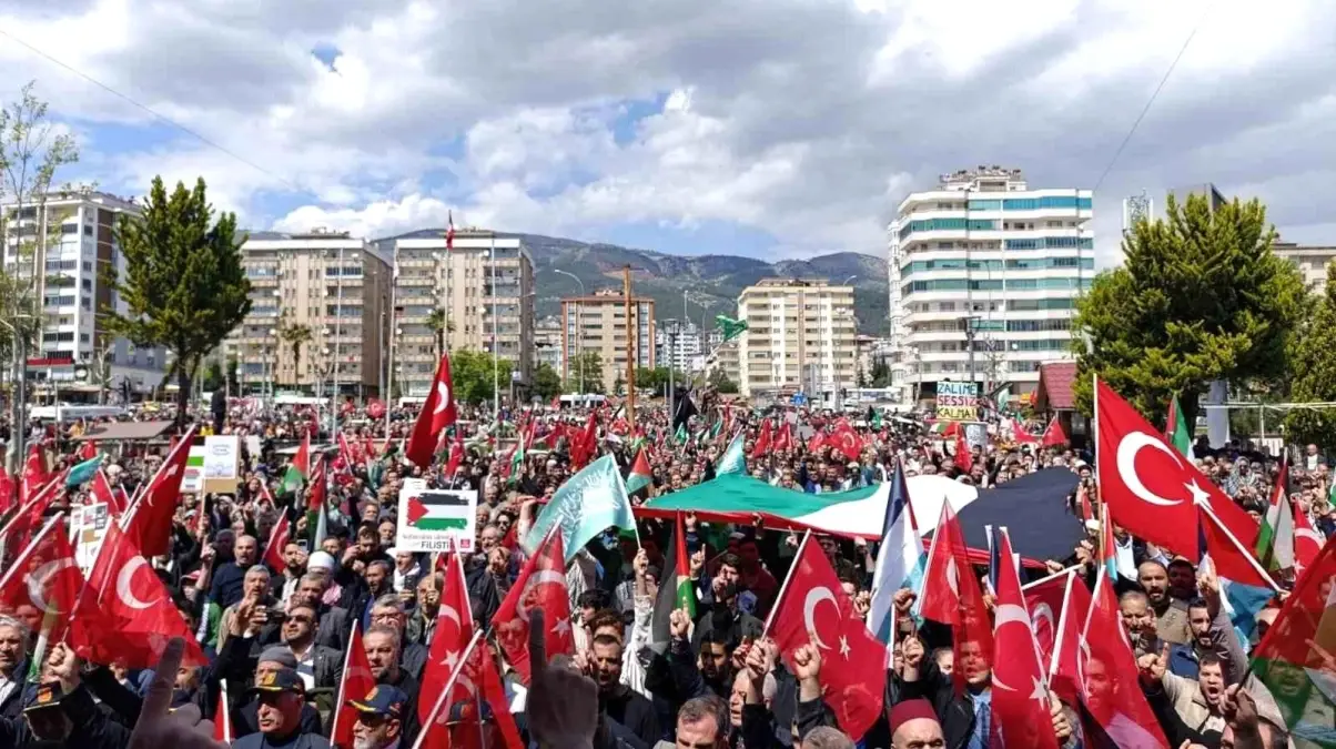 Kahramanmaraş'ta Filistin İçin Destek Yürüyüşü Düzenlendi