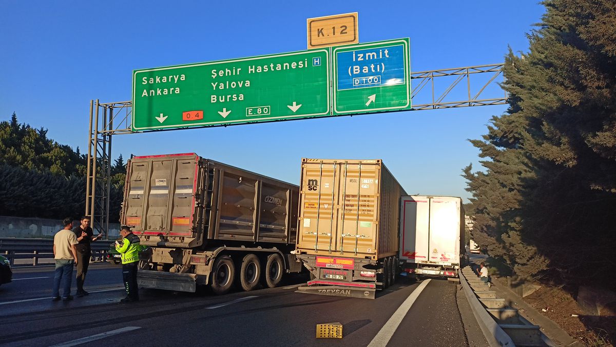TEM Otoyolu'nda Zincirleme Kaza: 1 Yaralı