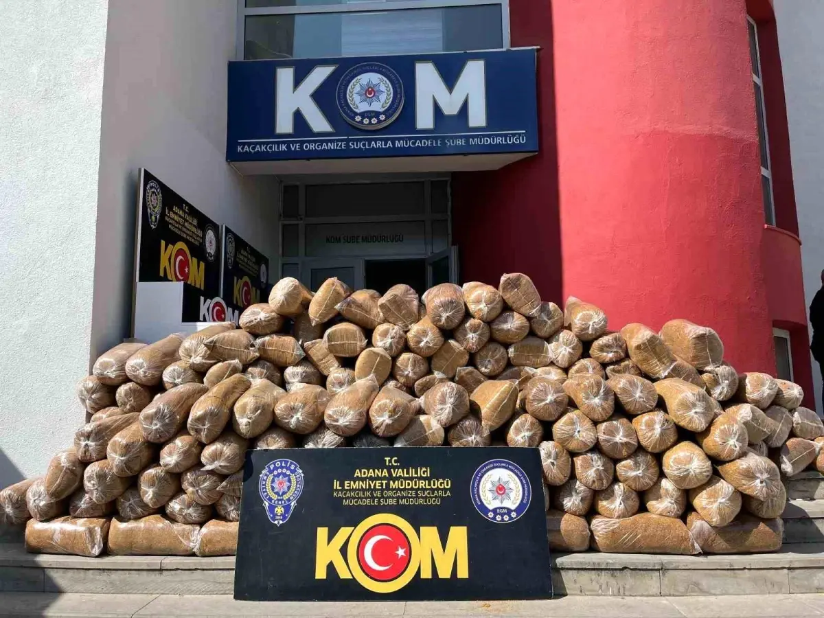 Adana'da 1 Ton Kaçak Kıyılmış Tütün Ele Geçirildi