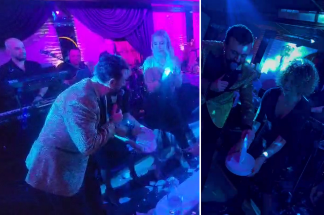 Burçin Bildik'ten sahnede sirtaki şov