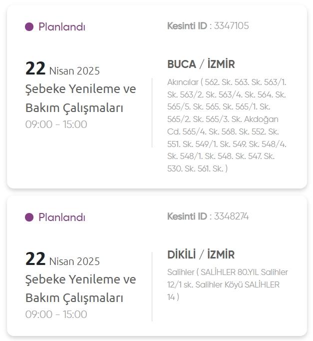İzmir GEDİZ elektrik kesintisi! 22 Nisan İzmir'de elektrik kesintisi ne zaman bitecek, elektrikler ne zaman gelecek?