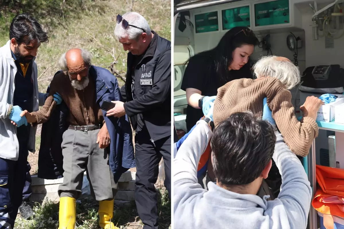 Kaybının 41. saati bulunan yaşlı adamın ambulansa binerken söyledikleri yürekleri ısıttı