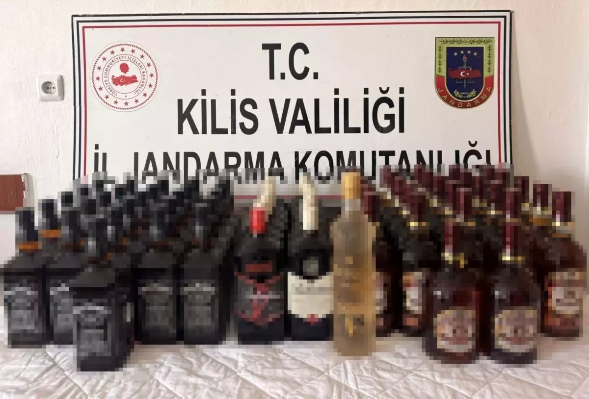 Kilis'te Kaçak Alkol Operasyonu: 68 Şişe Ele Geçirildi