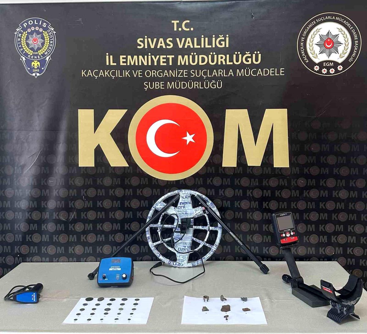 Sivas'ta Tarihi Eser Kaçakçılığı Operasyonu: 25 Sikke ve 7 Metal Obje Ele Geçirildi