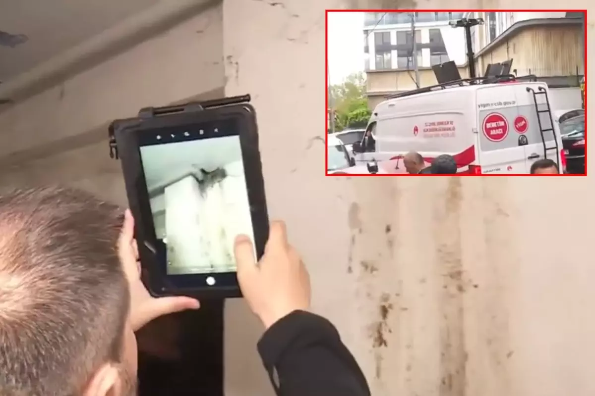 İstanbul'da binalarda hasar tespit çalışmaları! tv100 muhabiri canlı yayında aktardı