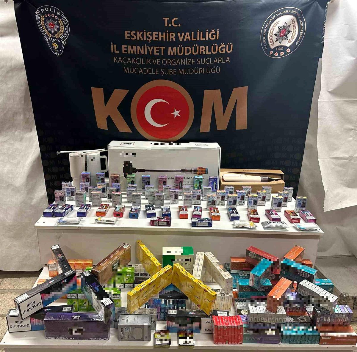 Eskişehir'de Kaçakçılık Operasyonu: 1 Milyon Lira Değerinde Eşya Ele Geçirildi