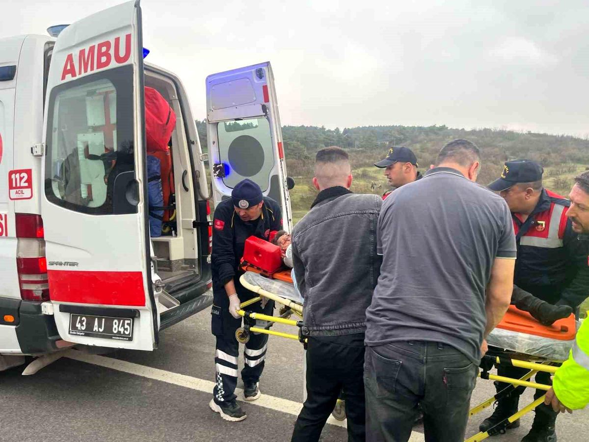 Kütahya'da Trafik Kazası: 1 Yaralı