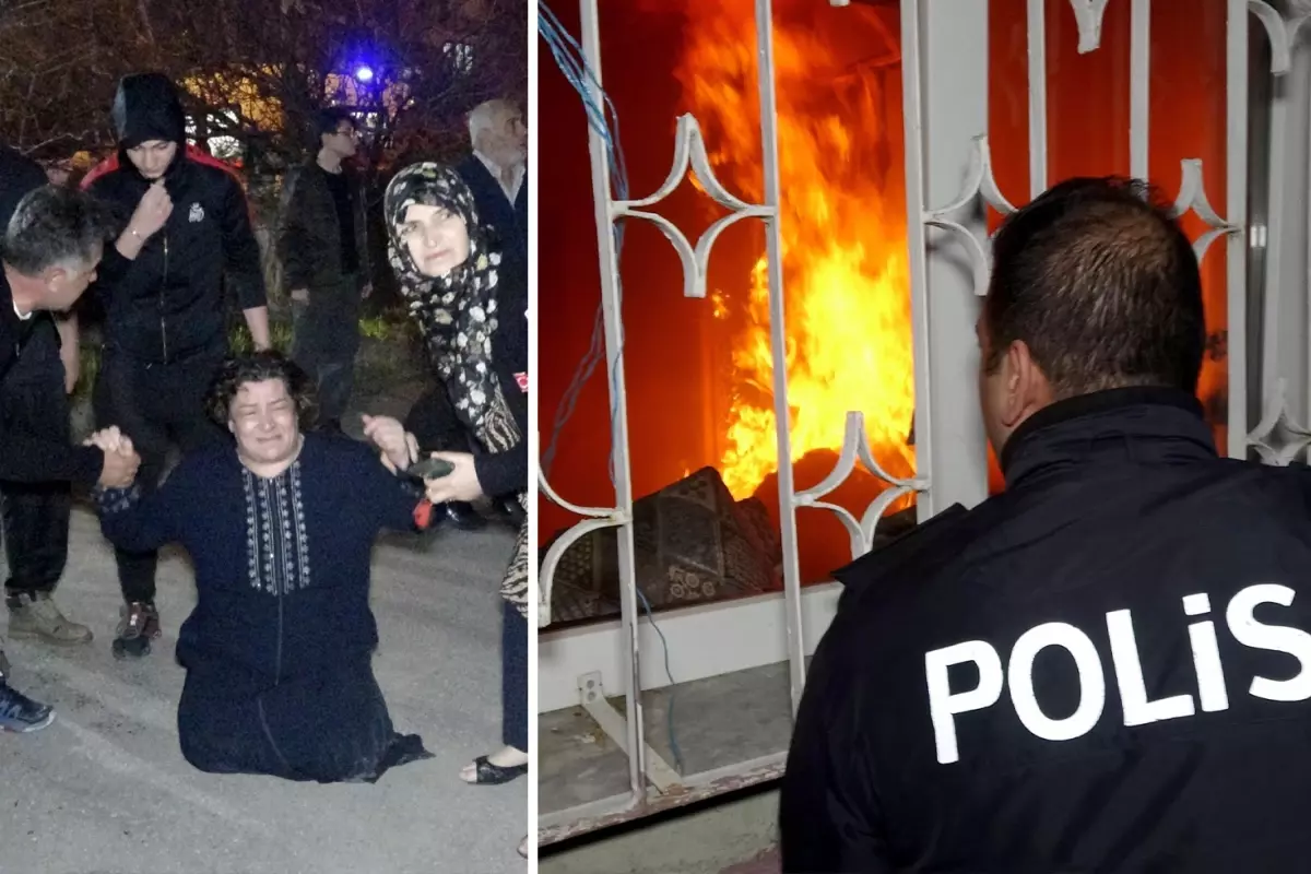 Boşanma davasından önce evi ateşe verdi: Yetimleri içeride kaldı, kurtarın!