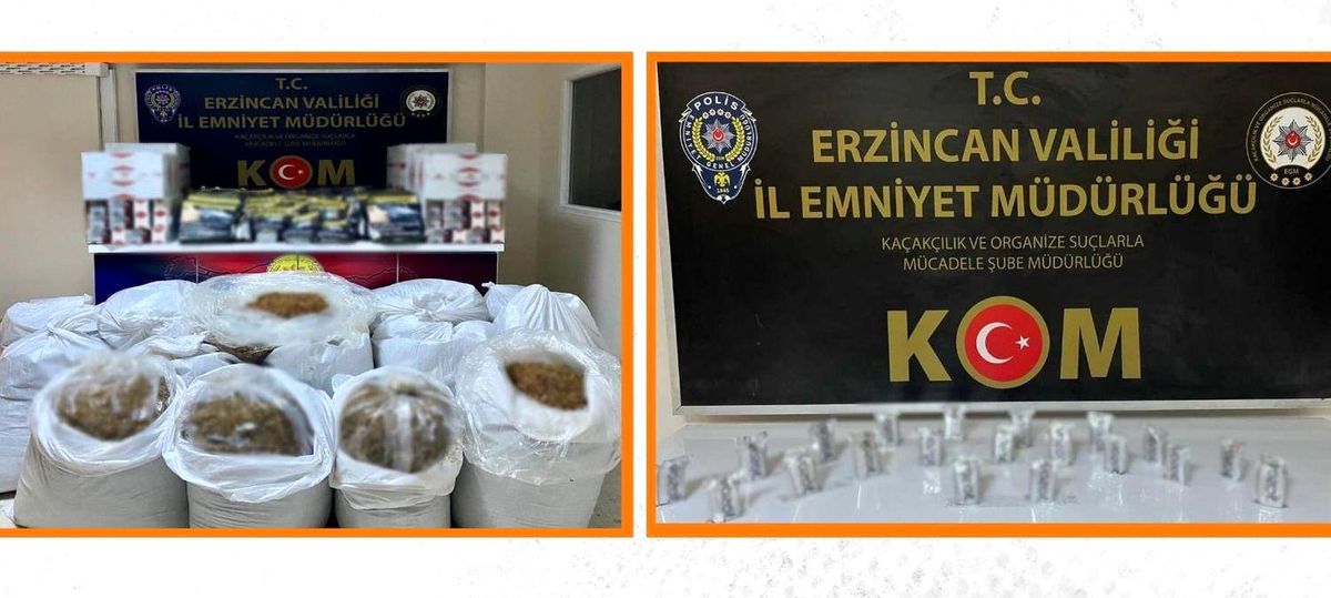Erzincan'da Kaçak Tütün ve Elektronik Sigara Operasyonu