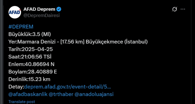İstanbul'da az önce deprem mi oldu (4,3) SON DAKİKA! İstanbul'da az önce deprem mi oldu (4,3) SON DAKİKA!
