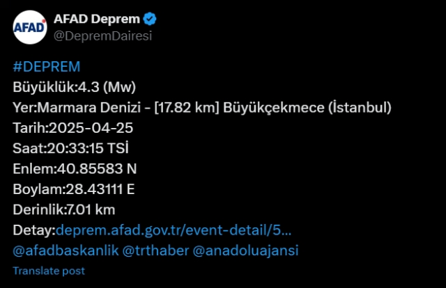 İstanbul'da az önce deprem mi oldu SON DAKİKA! İstanbul'da az önce deprem mi oldu SON DAKİKA!