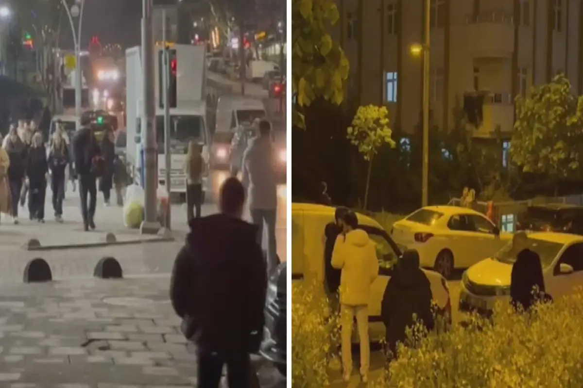 İstanbul'daki 4.3 büyüklüğündeki depremin ardından halk sokaklara çıktı