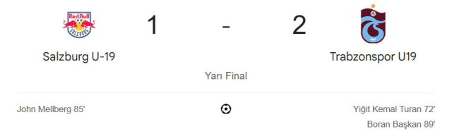 Salzburg Trabzonspor U19 maçı kaç kaç, bitti mi? MAÇ SONUCU! Salzburg Trabzonspor golleri kim attı, canlı maç anlatımı!