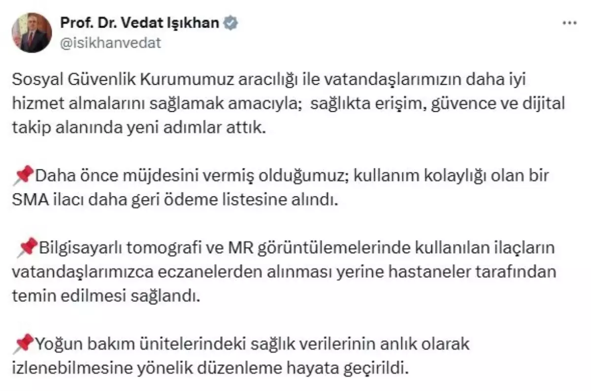 SMA İlaçı Geri Ödeme Listesine Alındı