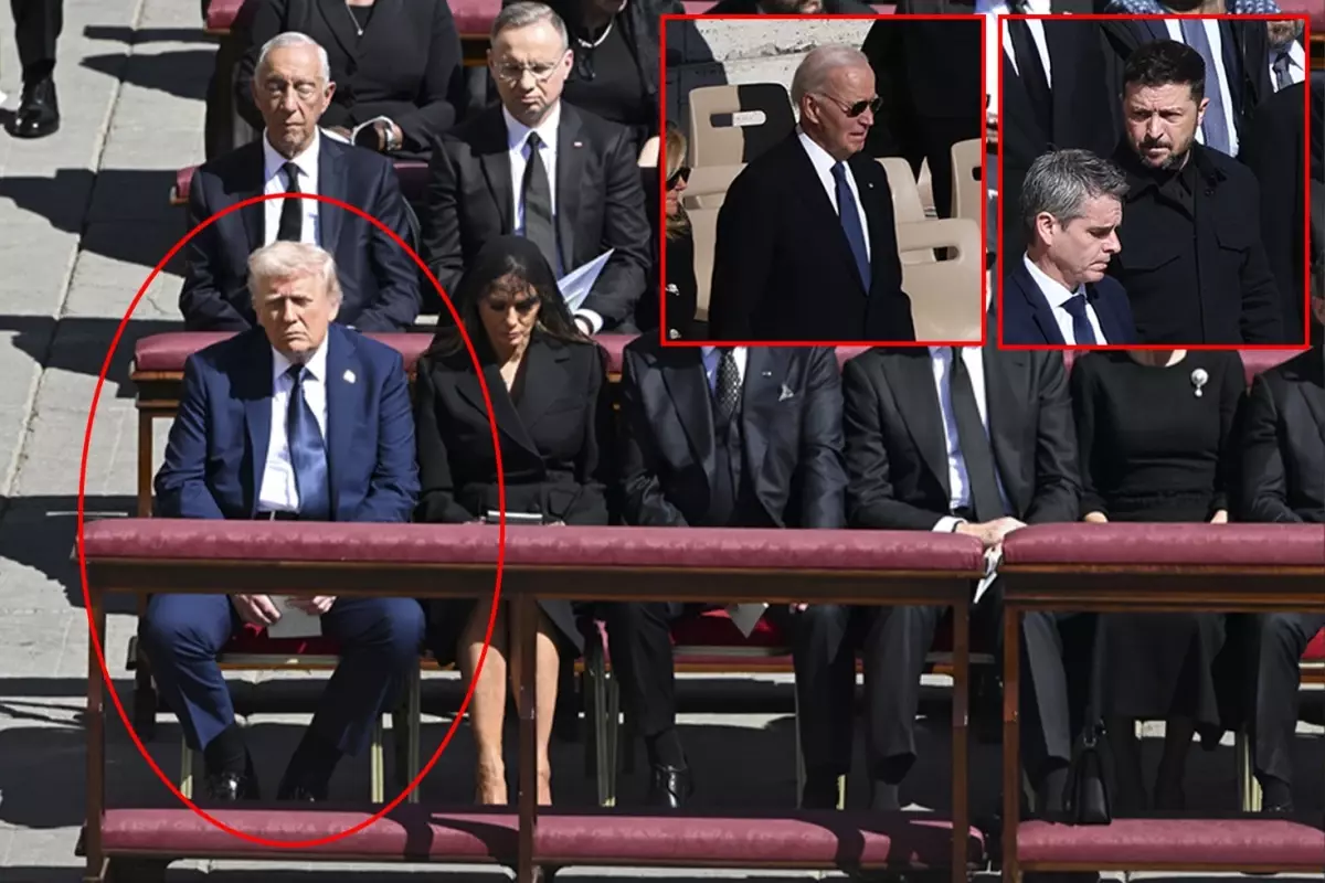 Papa'nın cenaze töreninde kıyafet kurallarına uymayan 3 lider