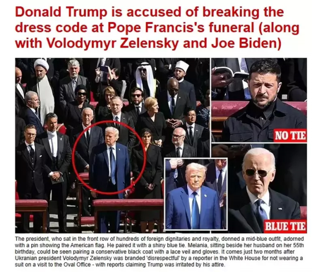 Papa'nın cenaze töreninde kıyafet kurallarına uymayan 3 lider