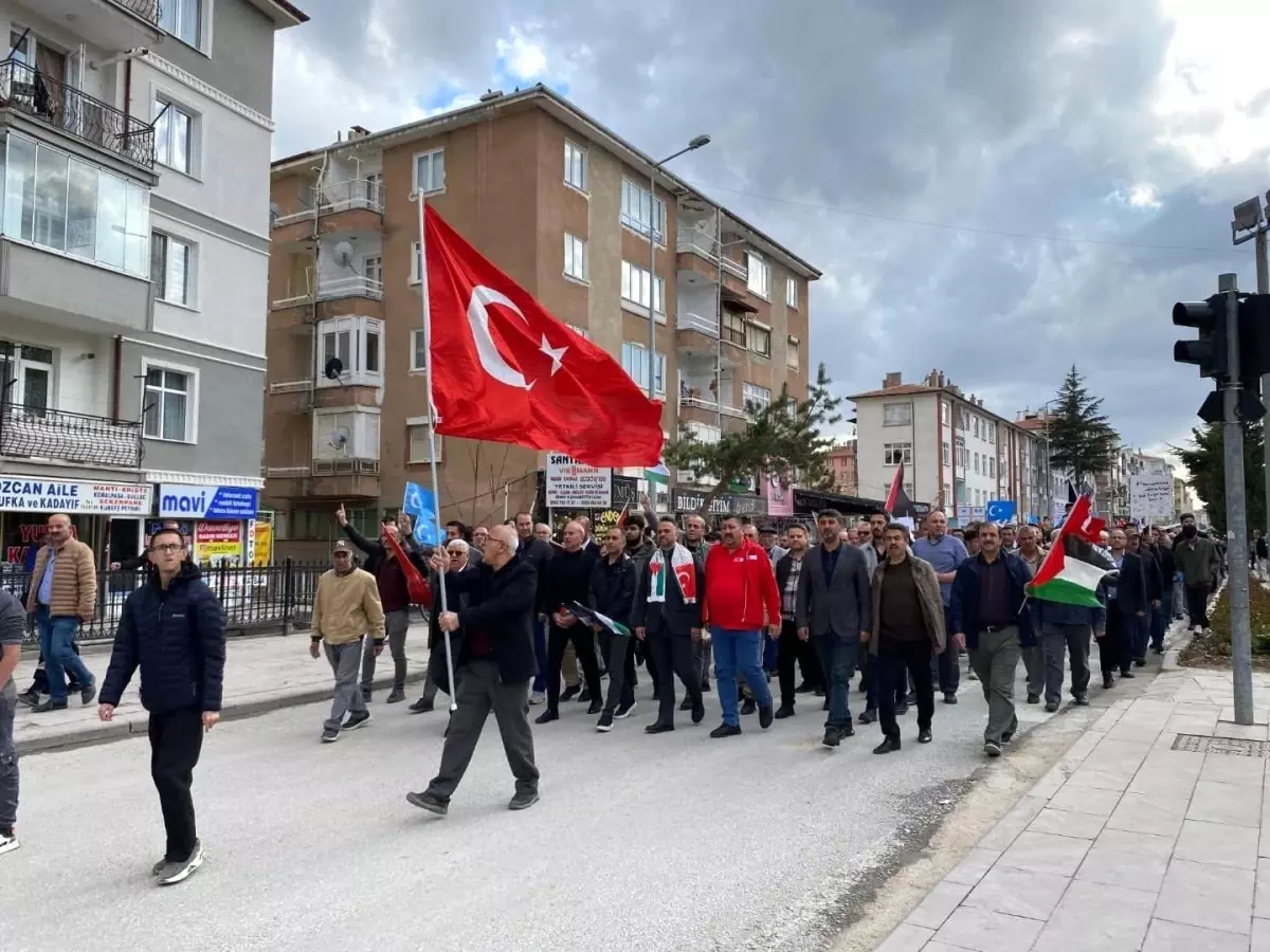 Konya Ereğli'de Gazze ve Doğu Türkistan'a Destek Yürüyüşü Düzenlendi