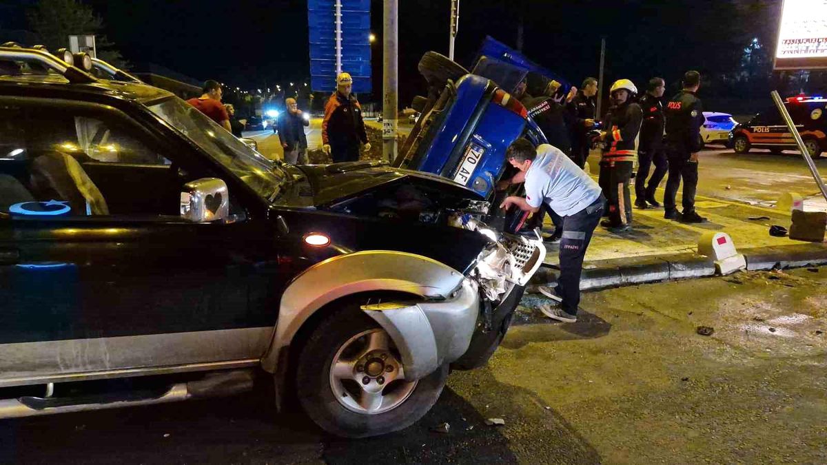 Karaman'da Trafik Kazası: 3 Yaralı