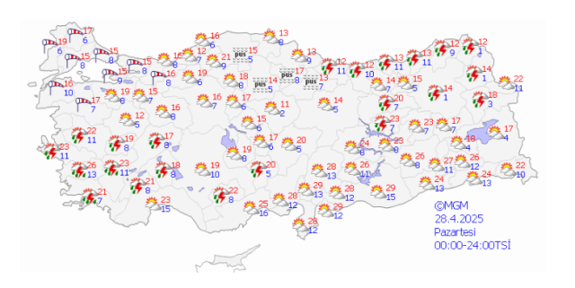 ANKARA HAVA DURUMU | 28 Nisan Pazartesi Ankara'da hava nasıl olacak? Ankara günlük ve 5 günlük hava durumu tahmini!